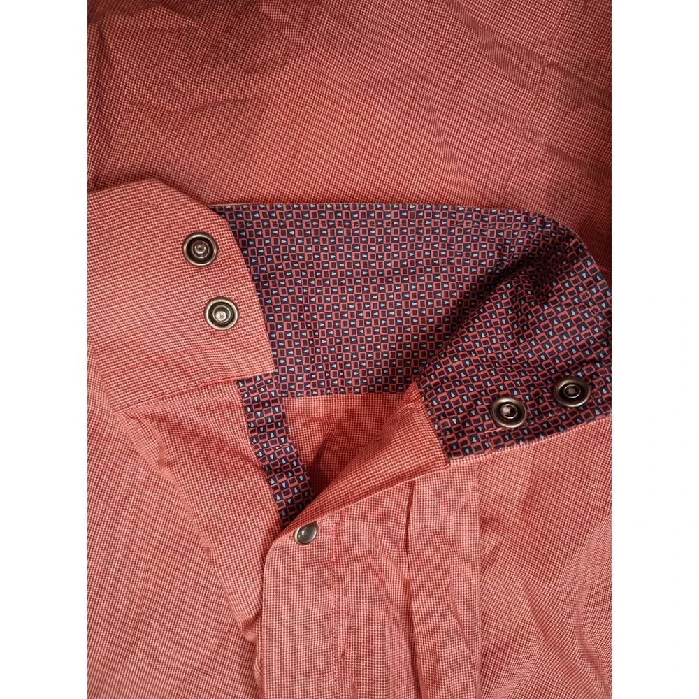 Banana Republic Pearl Snap Long Sleeve Button Down Slim Fit Mens Size XL Tall - Picture 12 of 12
